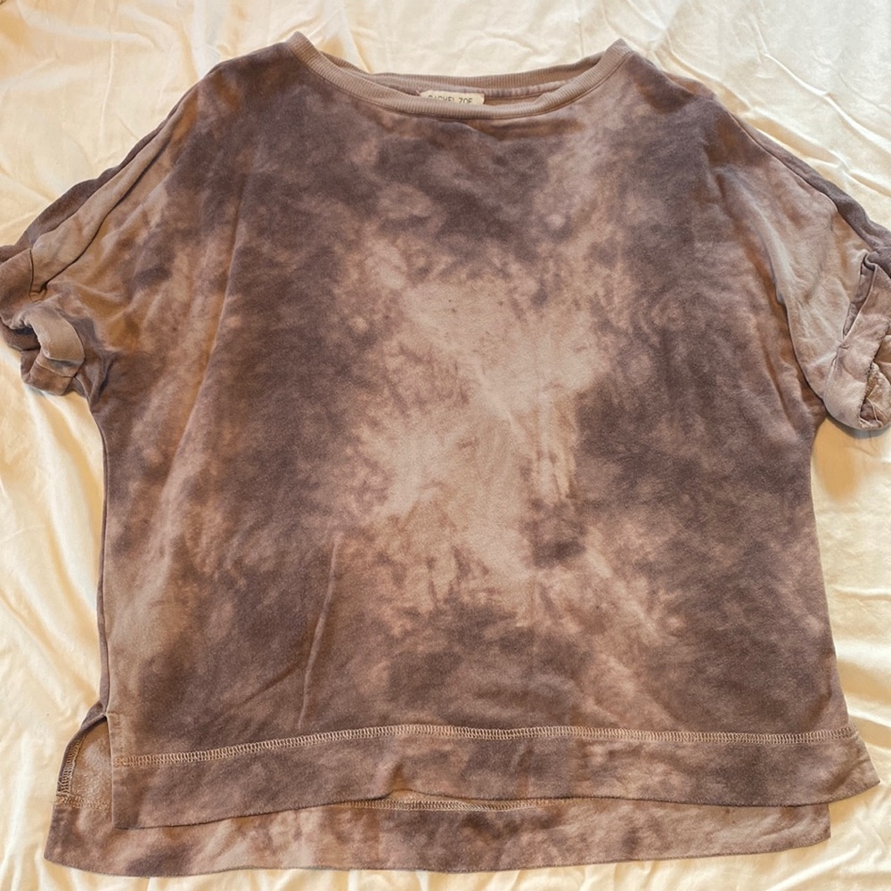 Rachel Zoe purple tye dye slouchy t-shirt